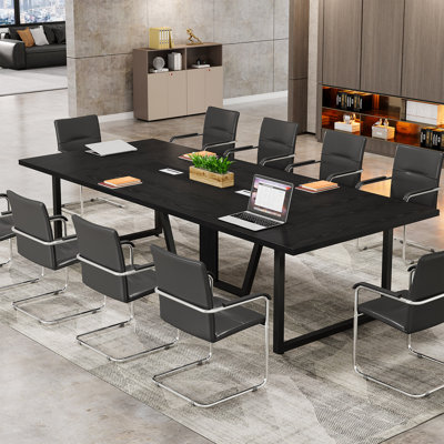 Large Conference Table, Rectangle Meeting Podcast Table
