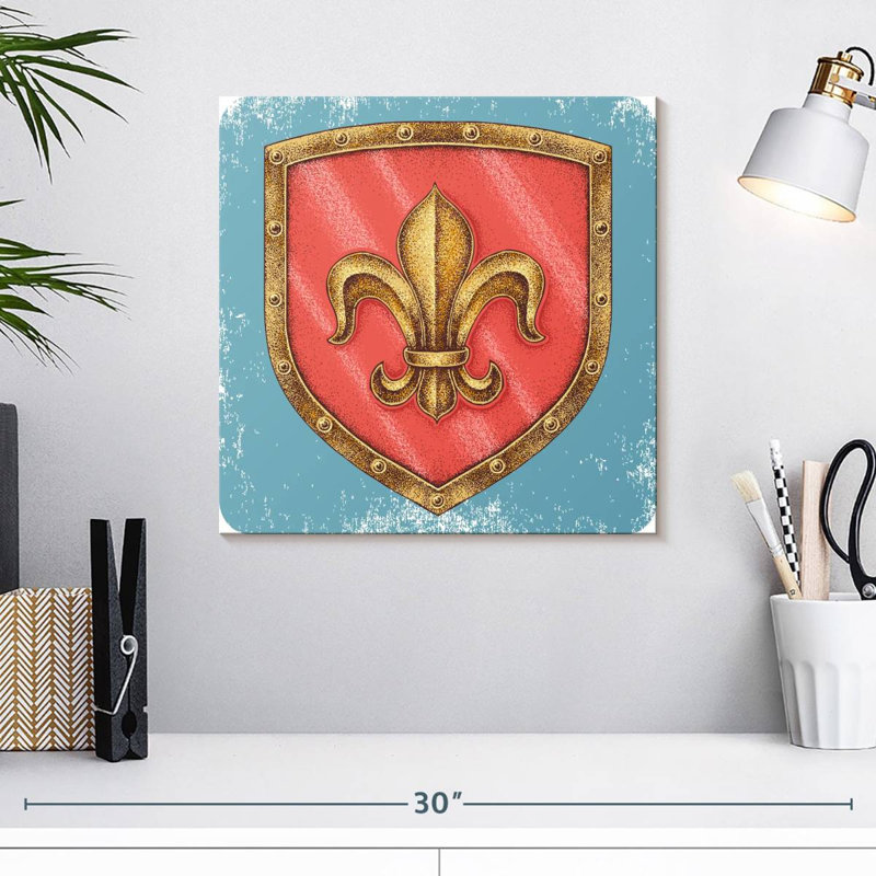 Mait Fleur De Lis Shield, 16" H x 16" W