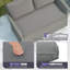 Ensemble de 4 meubles de patio avec 2 chaises en rotin et coussins de table basse gris