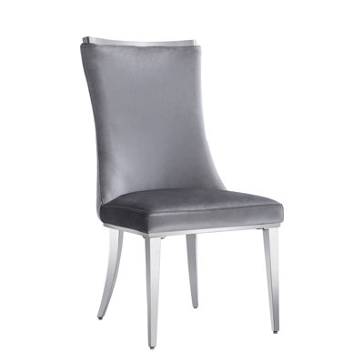 Chaise de salle à manger en velours