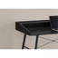 Bureau d'ordinateur, bureau personnel, ordinateur portable, tablettes de rangement, L 48 po, travail, stratifié noir, métal noir, contemporain-1228507557