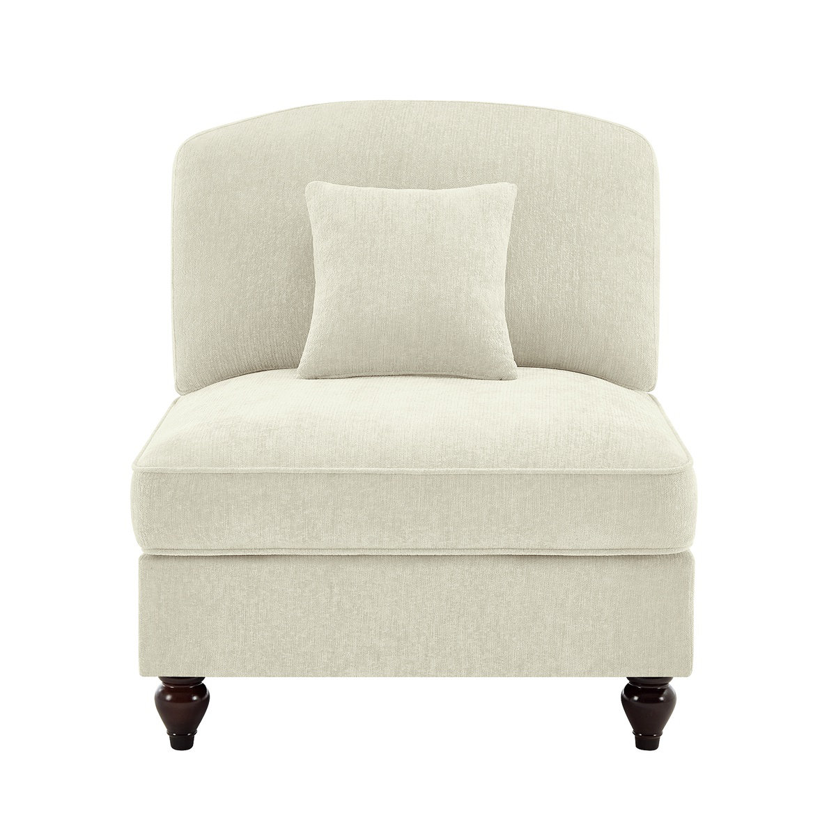 Ebern Designs Armless Sofa Chenille With 1 Pillow - Wayfair Canada