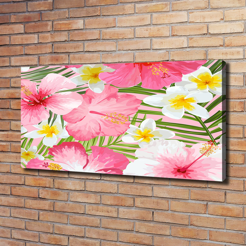 Tropical Flowers - Wrapped Canvas Print