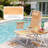Folding Beach Chair With Wooden Armrest-647271112