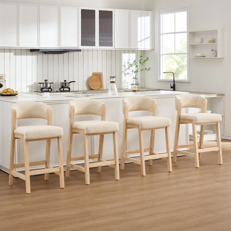 Tabouret de comptoir Albia, Chêne clair