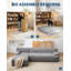Canapé en forme de L de 108 po sans os, canapé en nuage de velours côtelé ultra doux avec méridienne orientée vers la gauche, canapés modulaires sans assemblage pour le salon-129748526