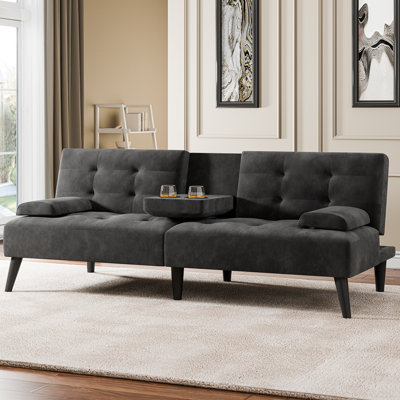 Adjustable Loveseat Sleeper With Retractable Cup Holders