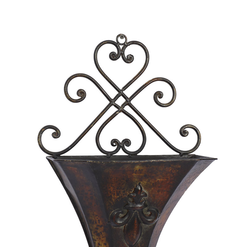 Ensemble de pots à fleurs muraux en fer 2 pièces Alline