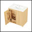 Meuble-lavabo 30 po avec lavabo, armoire de rangement multifonctionnelle, panneau de fibres à densité moyenne durable, finition naturelle