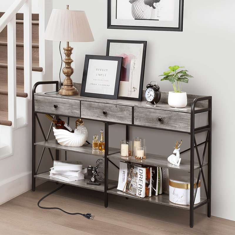 55.11'' Console Table, Gray