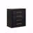 Bedside Makeup Vanity  W/ Stool Black Storage Drawers Nickle Pulls Handles Vanity Led Contemporary Style