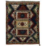 Bordjalu Wool Southwestern Area Rug in Green/Red