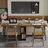Light walnut Rectangular Solid Wood desk-109517464