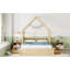 Grand lit plateforme avec garde-corps et deux compartiments spacieux sous le lit-496890003