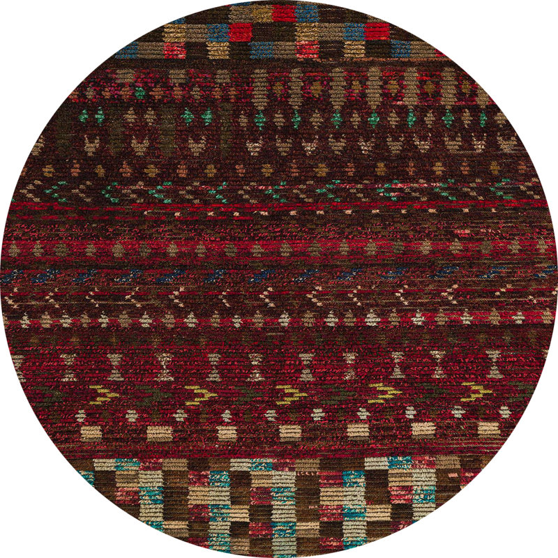Abstract Indoor Rug, Round 5'