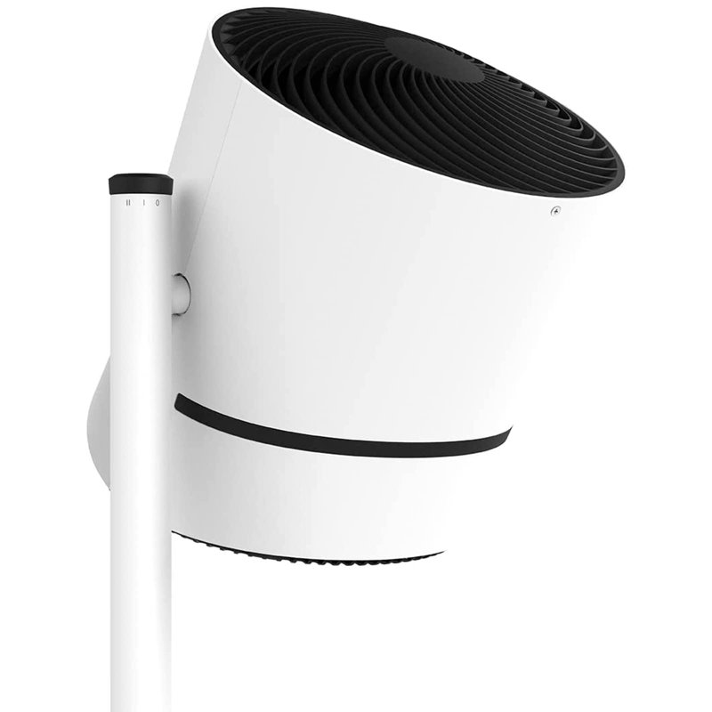 BONECO F220CC Pedestal Fan White with HEPA Filter Air Purifier, Height Adjustable 270° Rotation, Air Circulator