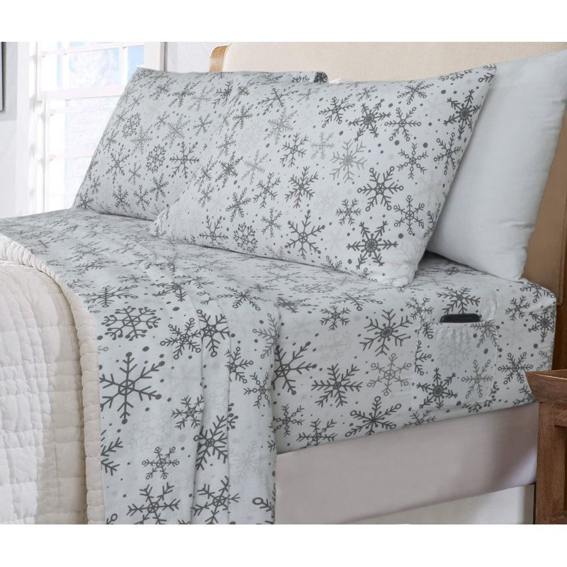 Ensemble de draps 100% flanelle de coton Colyt, Simple TG