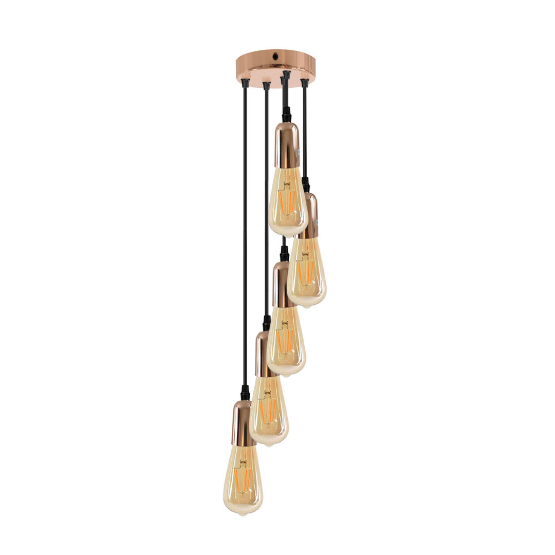 Justen 5 - Light Rose Gold Cluster Pendant
