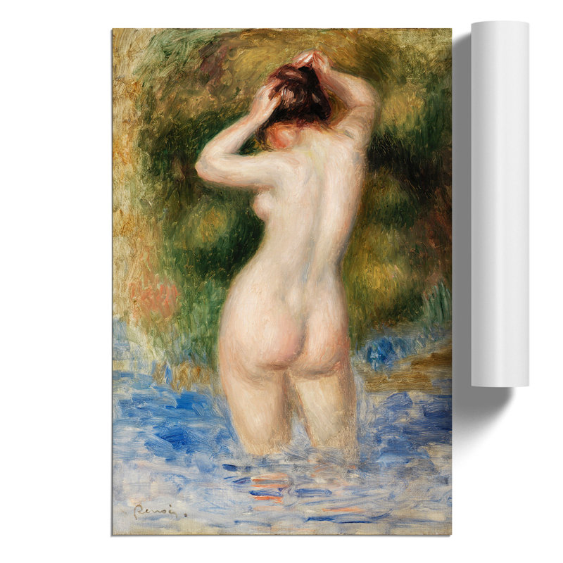 Bather by Pierre Auguste Renoir - Frameless Print, 30cm H x 21cm W x 0.1cm D