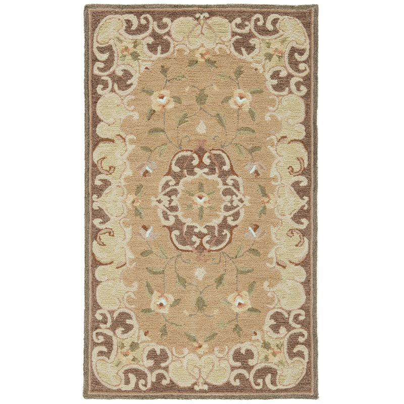 Taran Hand Hooked Performance Oriental Rug, Rectangle 6' x 9'