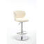 Tabourets de bar en acier inoxydable titane, chaise de bar en cuir de qualité moderne avec dossier, hauteur réglable pivotante pour le comptoir de la cuisine et la salle à manger