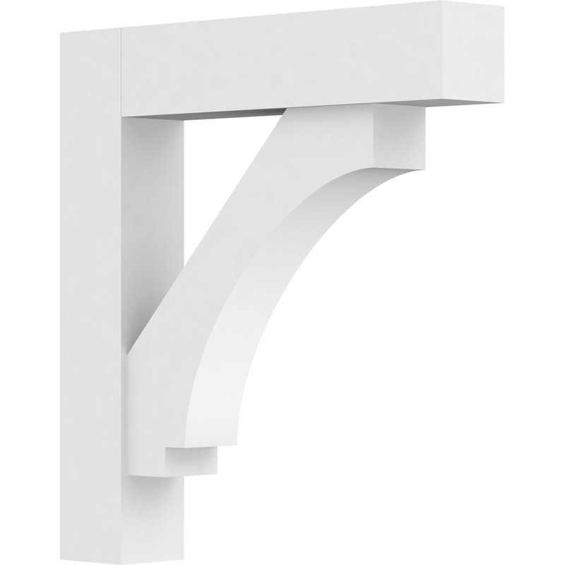 Support standard en uréthane Signature Imperial avec extrémités en bloc, brun clair apprêté, H 18 po x l 3 po x P 18 po
