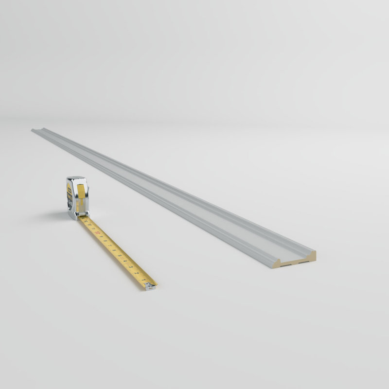 Primed White Polyurethane Bedford Chair Rail Moulding Set