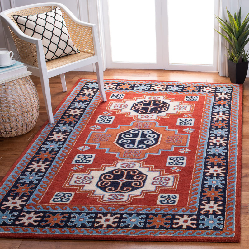 Tapis en laine touffeté à la main Wahcheechee, Rectangle 6 pi x 9 pi
