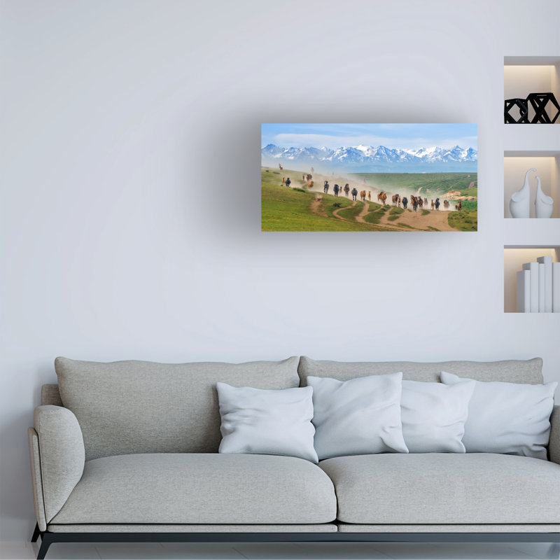 Art sur toile, Hua Zhu, H 24 po x l 47 po