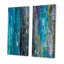 Gris foncé et bleu abstrait - ensemble de 2 impressions sur toile-1621355901-1621355897