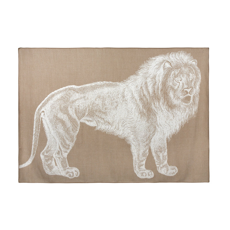 Jeté en laine lion, Chameau