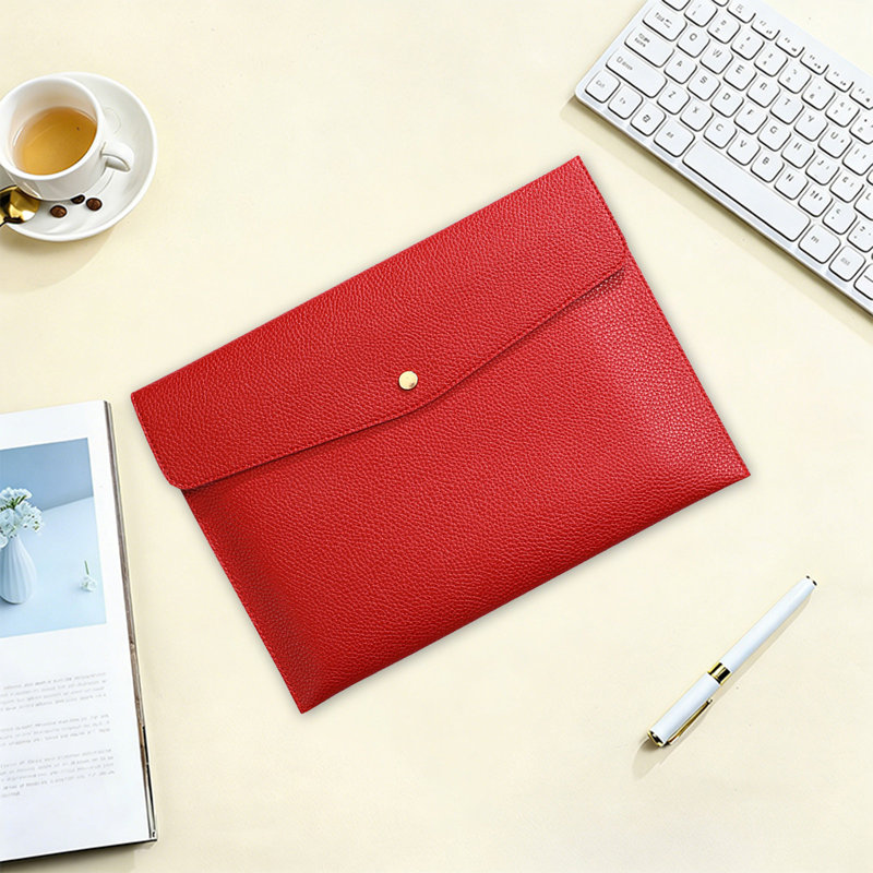 Backpack File Folders Waterproof Leather Envelopes Case Folder Document Case Bag Pouch File Bag Document Storage Document Holders With Removable Hand Strap