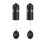 Ensemble de 2 cadeaux ICE ARMOUR 22 po en métal noir Tube Hummingbird
