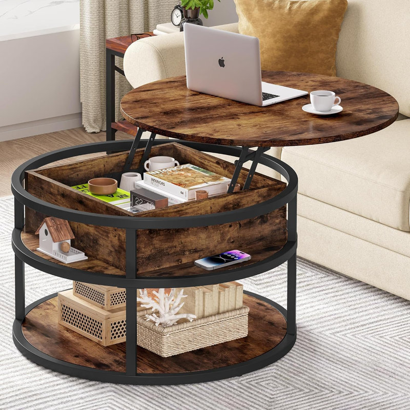 Table basse simple, Brun