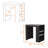 Kitchen Island, Kitchen Bar Table 36" H, 3-Side Shelves-1500814183-1500814177