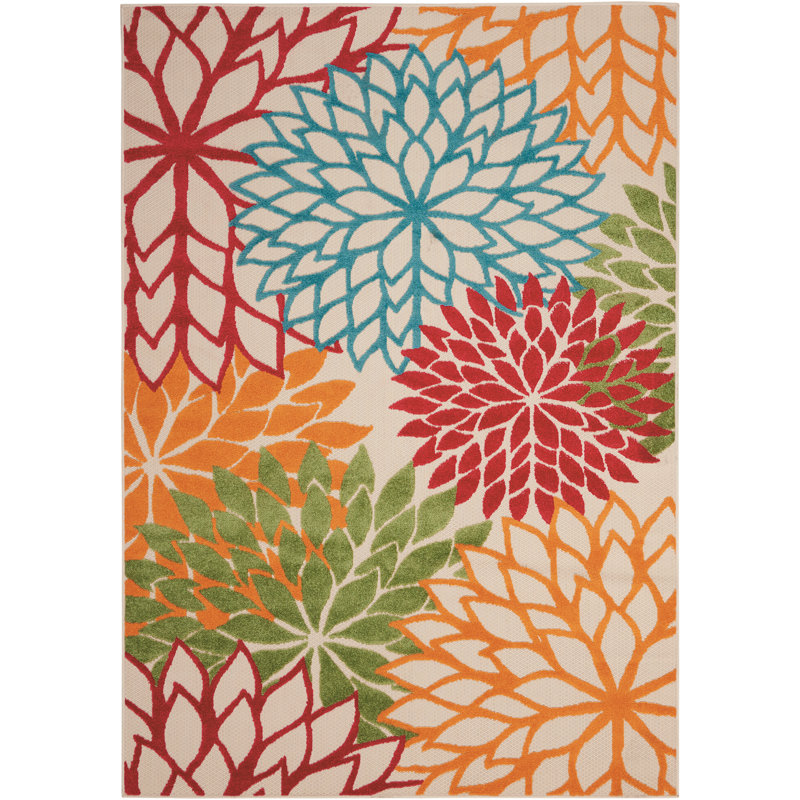 Abela Floral Indoor Rug, Rectangle 3'6" x 5'6"