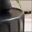 Table basse centrale 35,43 po, en fibre de verre, sans assemblage requis, fini noir mat pour le salon et le bureau