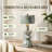 Green Marble Touch Table Lamp with a Cordless, Rechargeable Design