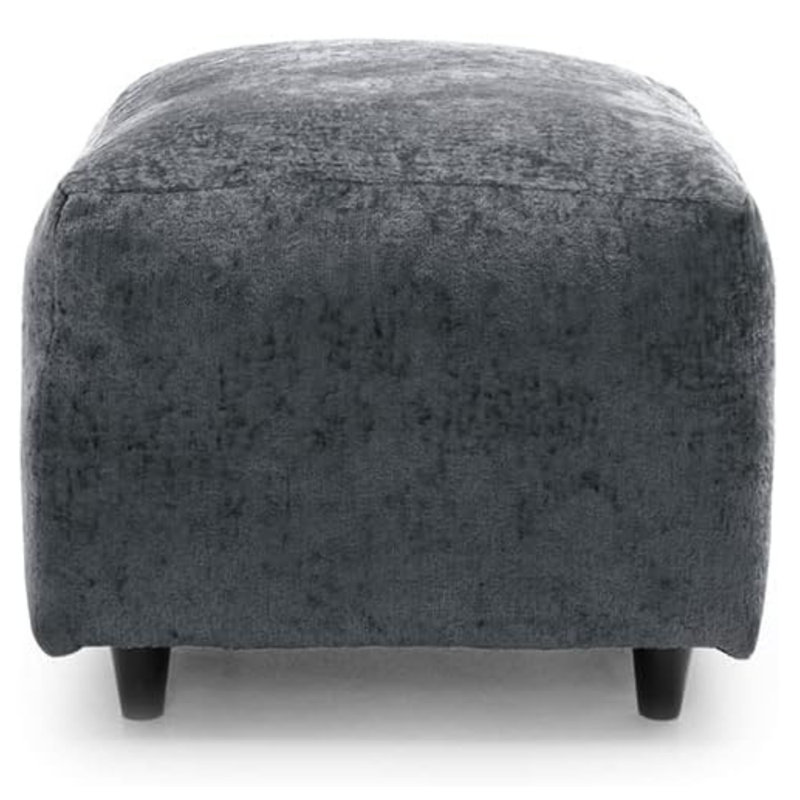 60cm Wide Rectangle Solid Colour Footstool Ottoman, Grey