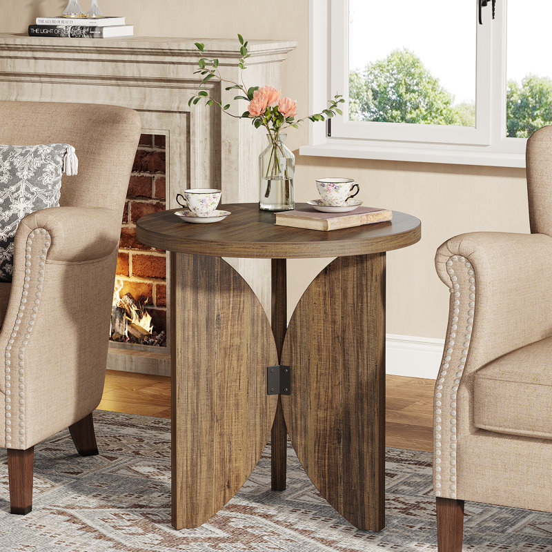 Table de bout ronde en bois