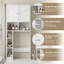 Armoire de rangement au-dessus de la toilette l 31,5 po avec tablette réglable et portes de grange doubles
