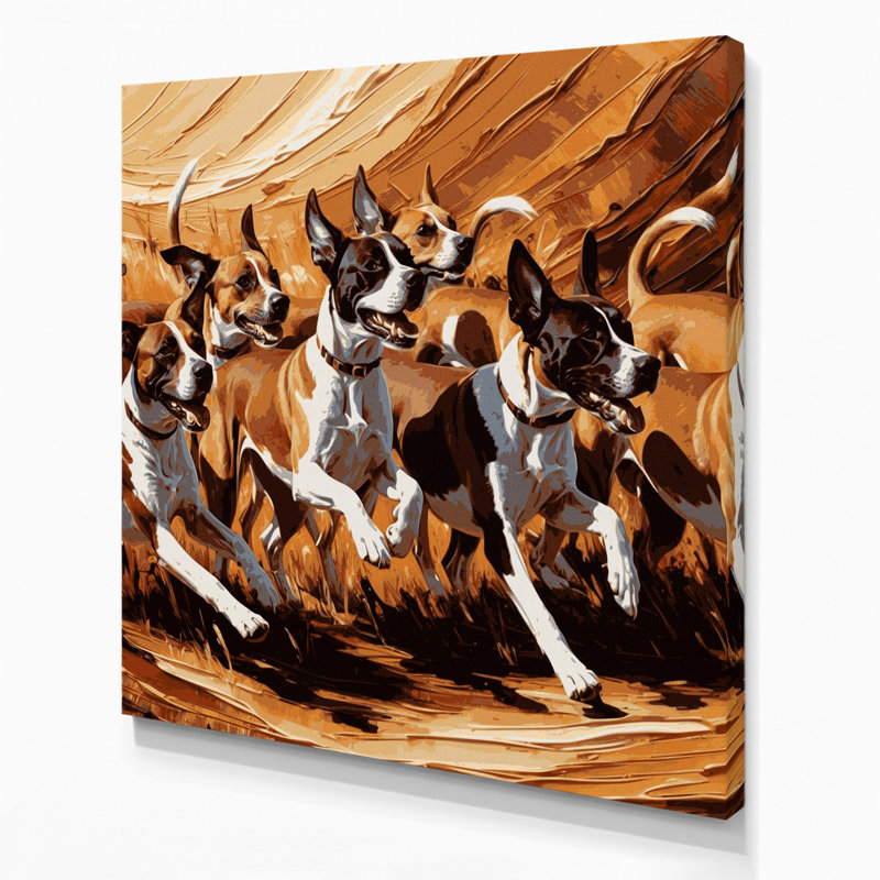 «Dogs Basenji Brown», art mural sur toile, H 12 po x l 12 po
