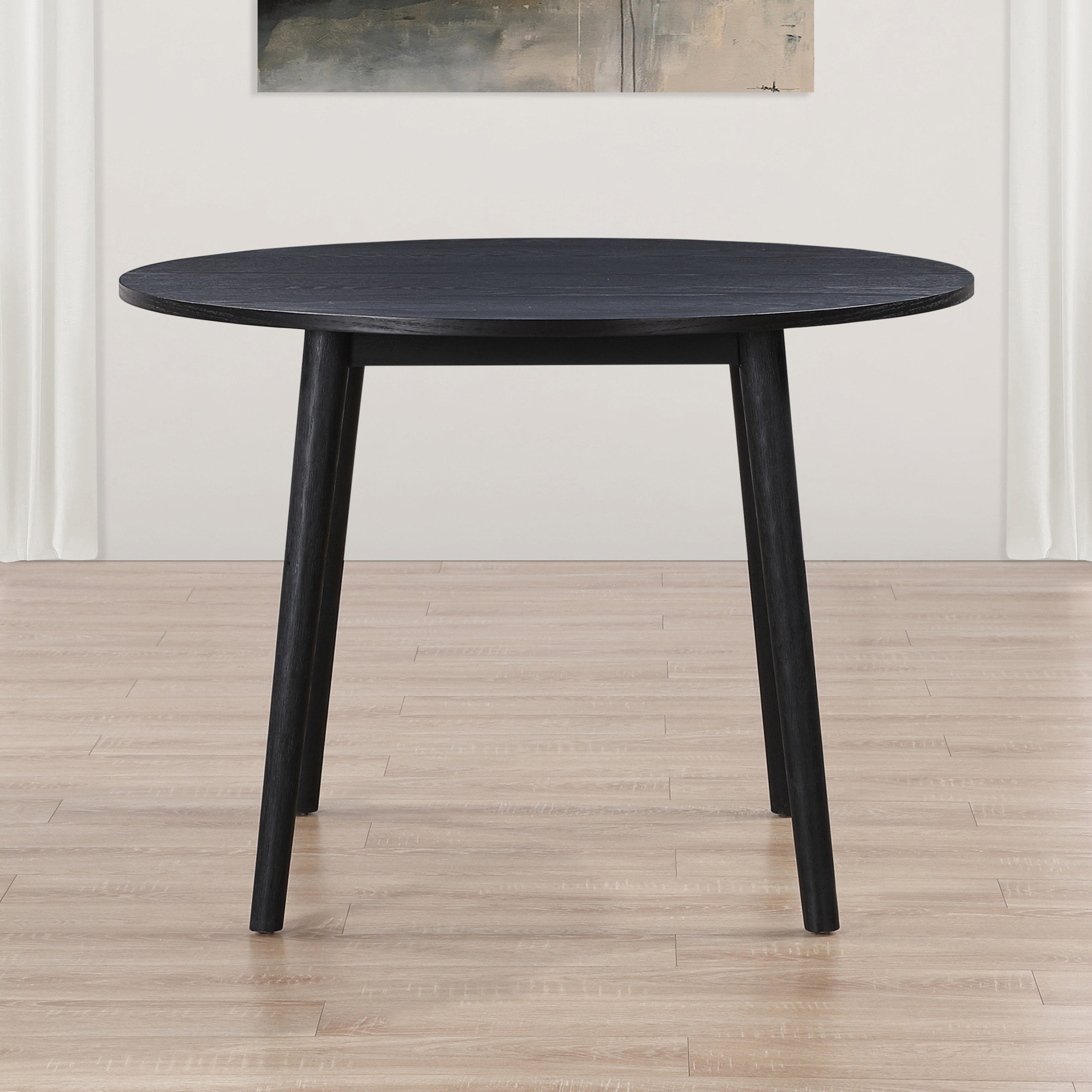 42" Round Oak Wood Table