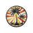 Rio Collection Sun and Palm Detailed Round Woven Base Modern Decorative Machine Washable Rug-44811030