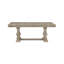Ensemble de table de salle à manger de style traditionnel 7 pièces avec rallonge et 6 chaises d'appoint en bois au fini gris brunâtre-550586226