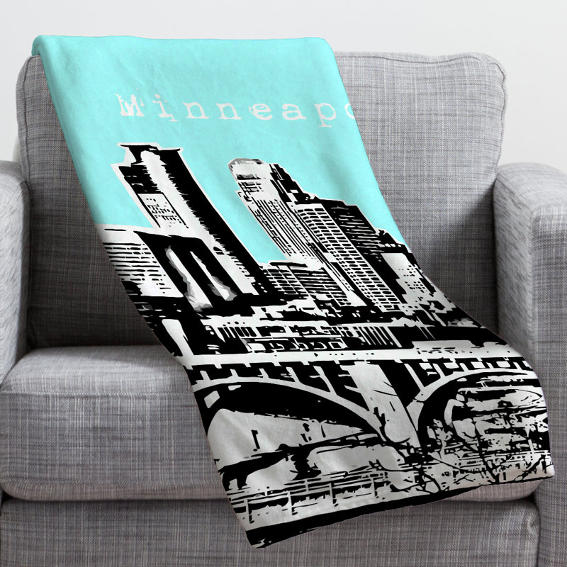 Bird Ave Throw Blanket, Large, Sky