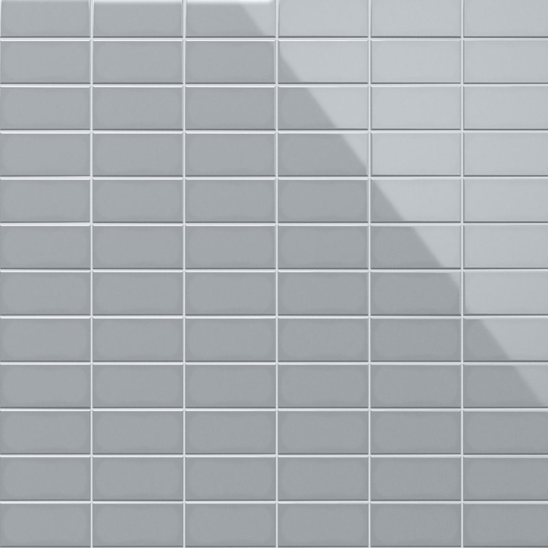 Remington 2.95 In. X 5.9 In. Polished Porcelain Brick Look Wall Tile (5.32 Sq. Ft. / Case), Gray