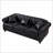 Sofas Couches Traditional 85.8" Chesterfield Sofa with Storage for Living Room | Black | Technical Leather-1850452313