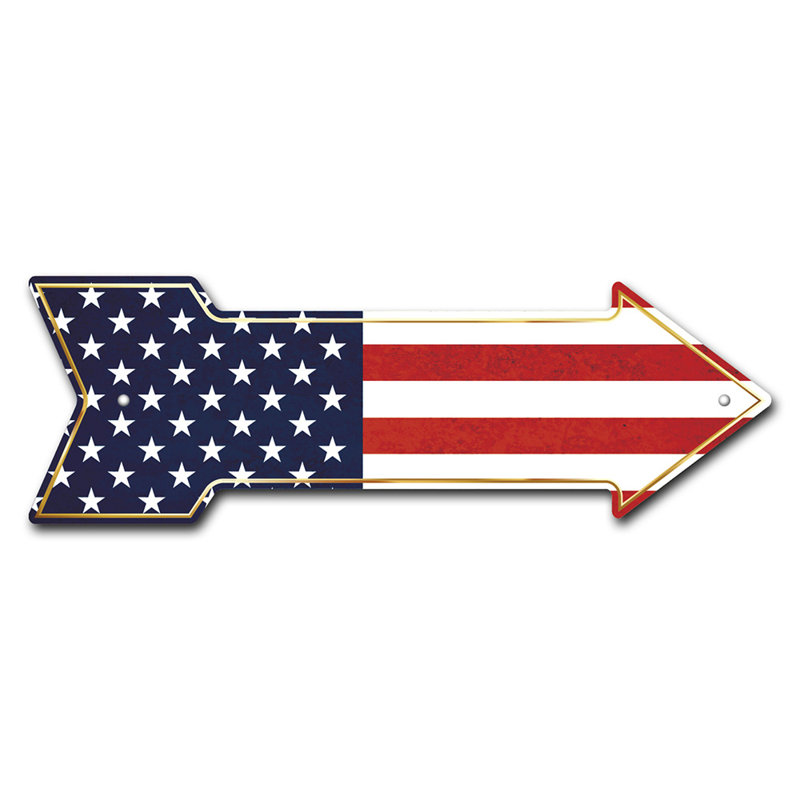 Adhésif décoratif flèche américaine drapeau américain