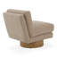 Petit - Fauteuil d'appoint moderne en tissu beige et châtaignier